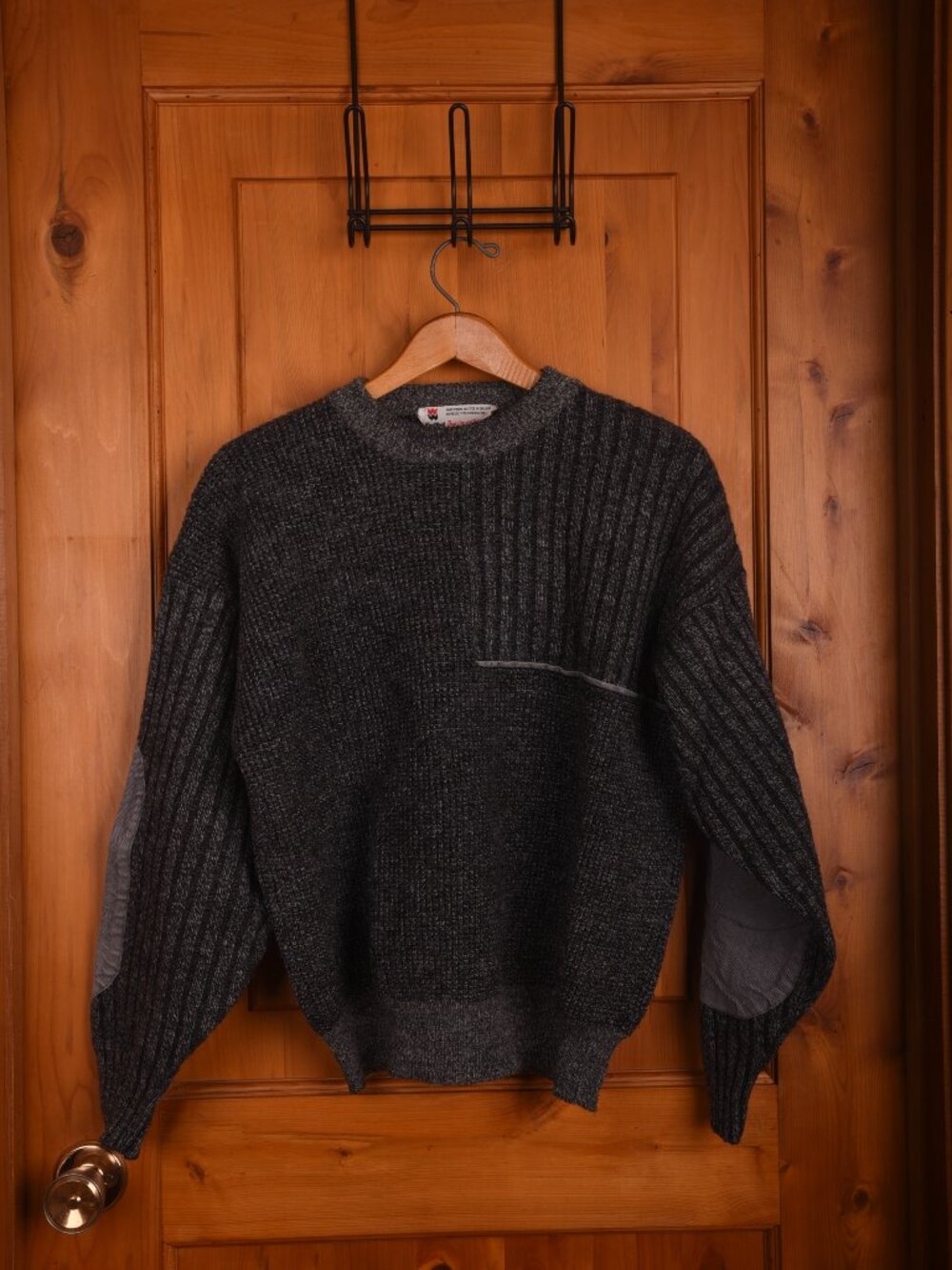 Vintage 1970s Hand-Frame Knitted British Wool Sweater - Made in England